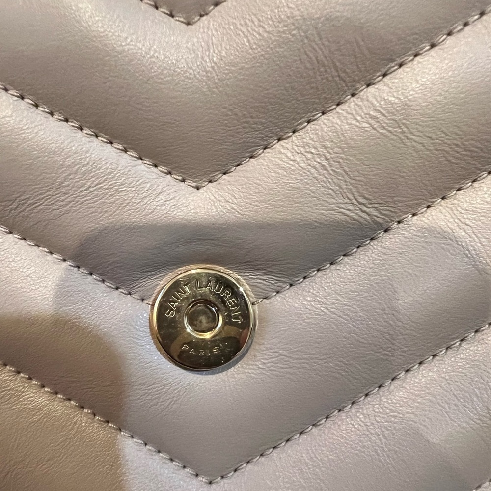 SOLD- Saint Laurent Small Loulou Dark Beige - Picture 8 of 15